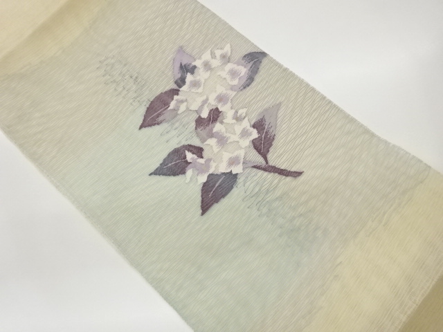 JAPANESE FUKURO OBI FOR SUMMER / WOVEN FLOWER